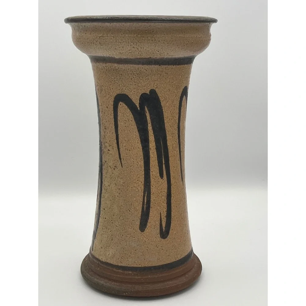 Vintage Brian‎ Van Nostrand Signed Stoneware Vase 10.5